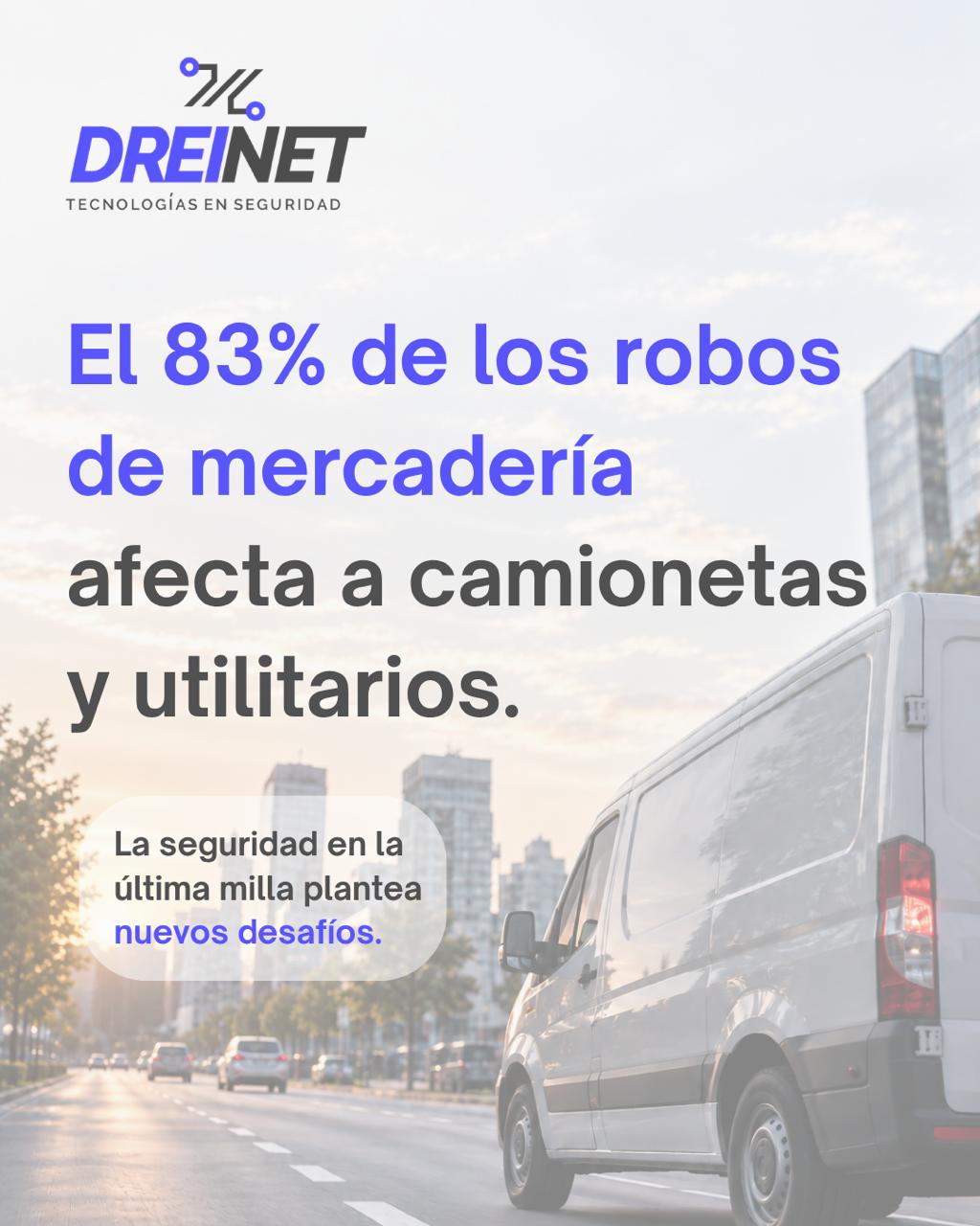 El 83% de los robos de mercadería afecta a camionetas y vehículos utilitarios
